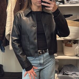 Mango Sabrina Faux Leather Jacket